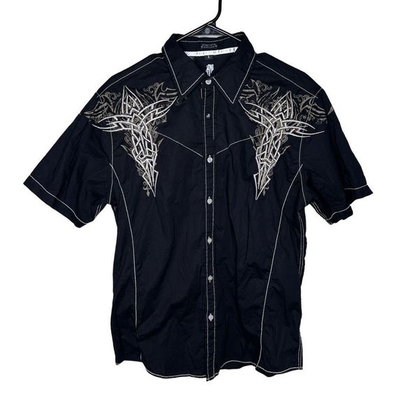 Y2K Roar Strength Refined Button Down Shirt Large - Picture 1 of 6